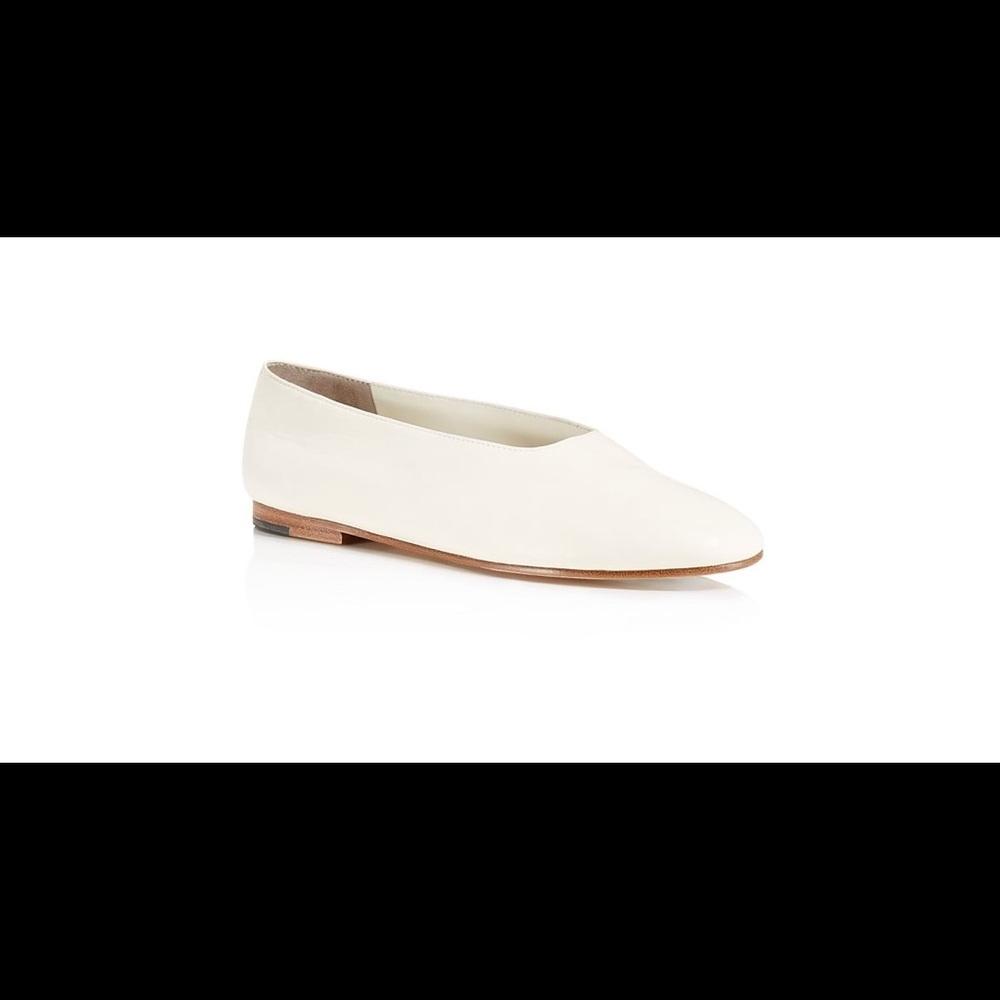 Vince Maxwell White Leather Flats